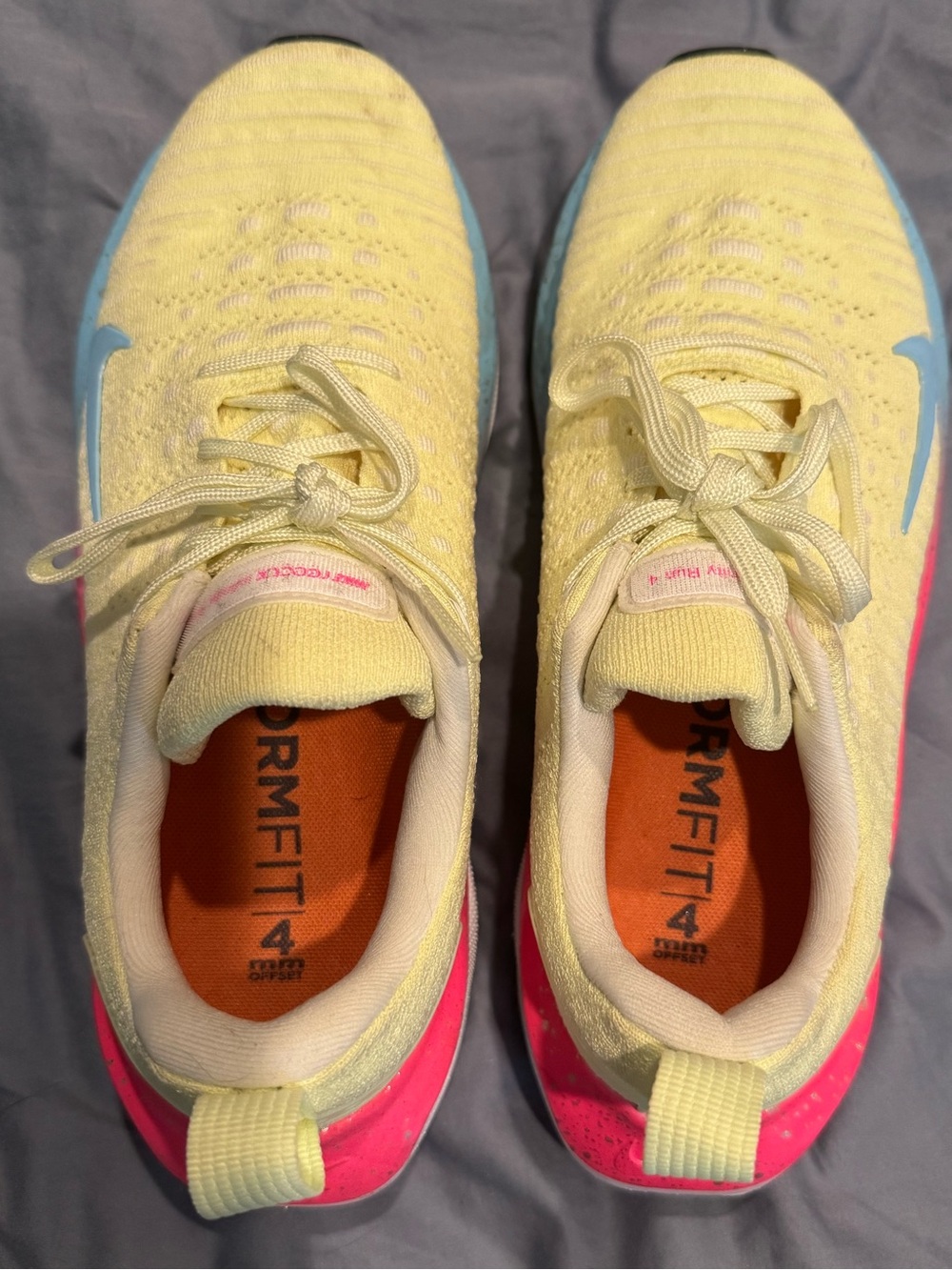 Nike ReactX Infinity Run 4 yellow pink
